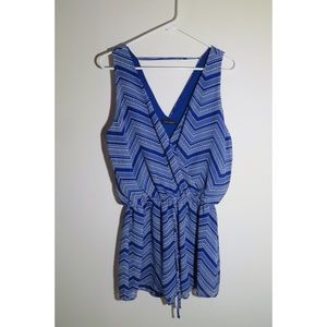 Brand new Blue/white romper